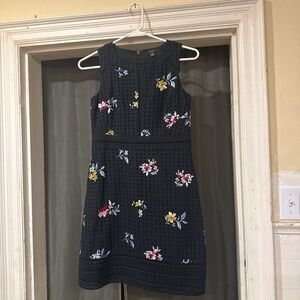 Ann Taylor Black Floral Mini Dress